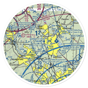 Merrimack Valley Seaplane Base (MA2) VFR Sectional Sticker (30 mile)
