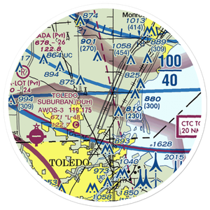 Erie Aerodrome (M84) VFR Sectional Sticker (20 mile)