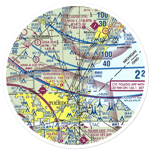 Erie Aerodrome (M84) VFR Sectional Sticker (30 mile)