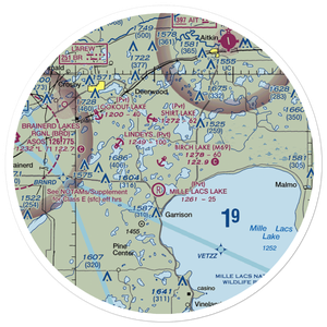 Birch Lake Seaplane Base (M69) VFR Sectional Sticker (30 mile)