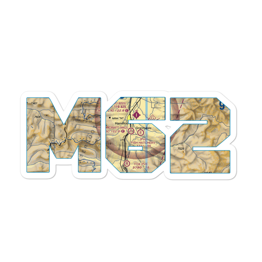 Rotorcraft Heliport (M62) VFR Sectional Sticker 