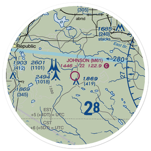 Edward F Johnson Airport (M61) VFR Sectional Sticker (20 mile)