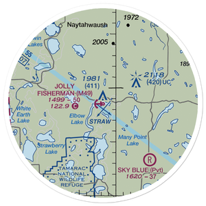 Jolly Fisherman Seaplane Base (M49) VFR Sectional Sticker (20 mile)