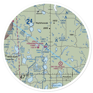 Jolly Fisherman Seaplane Base (M49) VFR Sectional Sticker (30 mile)