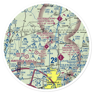 Hazel Green Airport (M38) VFR Sectional Sticker (30 mile)