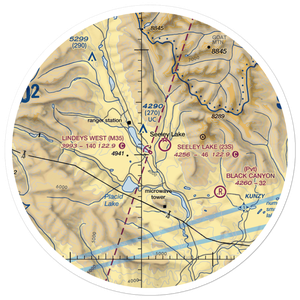 Lindey's Landing West Seaplane Base (M35) VFR Sectional Sticker (30 mile)