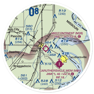 Mid Continent Airport (M28) VFR Sectional Sticker (20 mile)