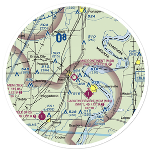Mid Continent Airport (M28) VFR Sectional Sticker (30 mile)