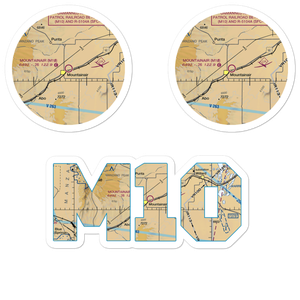 Mountainair Municipal Airport (M10) VFR Sectional Sticker Pack