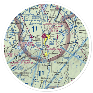 Augusta Seaplane Base (M00) VFR Sectional Sticker (30 mile)