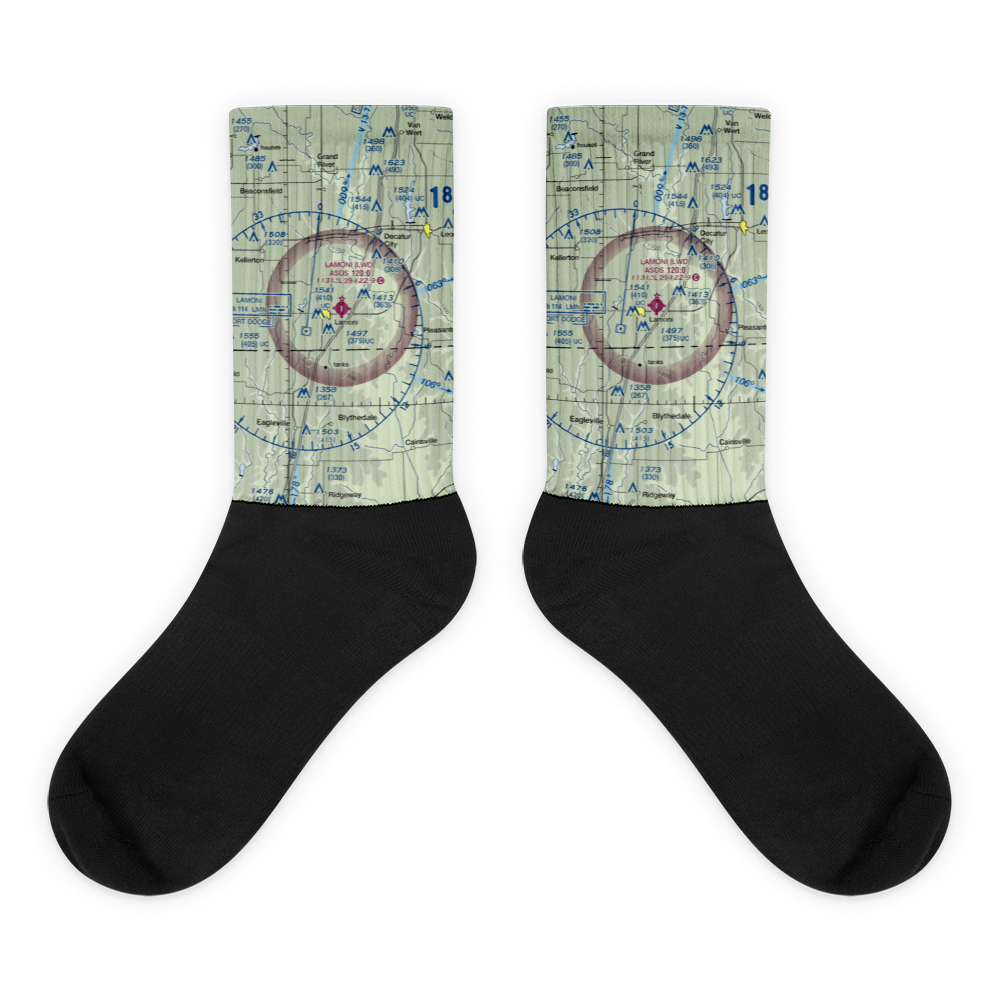 Lamoni Municipal Airport (LWD) VFR Sectional Socks 