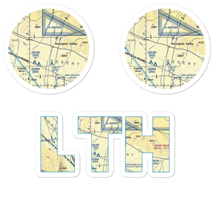 Lathrop Wells Airport / Jackass Aeropark (U75) VFR Sectional Sticker Pack