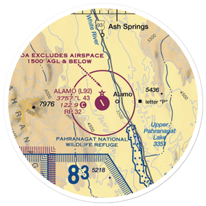 Alamo Landing Field (L92) VFR Sectional Sticker (20 mile)