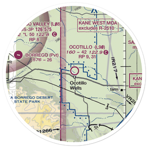 Ocotillo Airport (L90) VFR Sectional Sticker (20 mile)