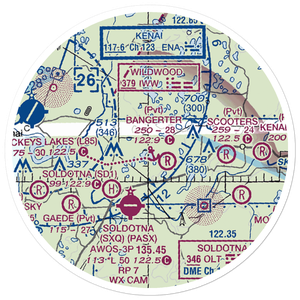 Mackeys Lakes Seaplane Base (L85) VFR Sectional Sticker (20 mile)