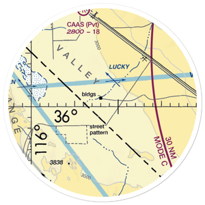 Hidden Hills Airport (L57) VFR Sectional Sticker (20 mile)