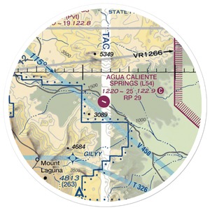 Agua Caliente Airport (L54) VFR Sectional Sticker (20 mile)