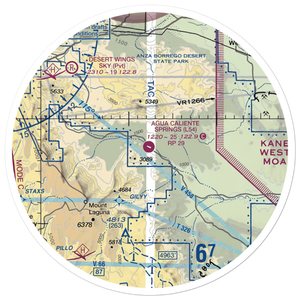 Agua Caliente Airport (L54) VFR Sectional Sticker (30 mile)