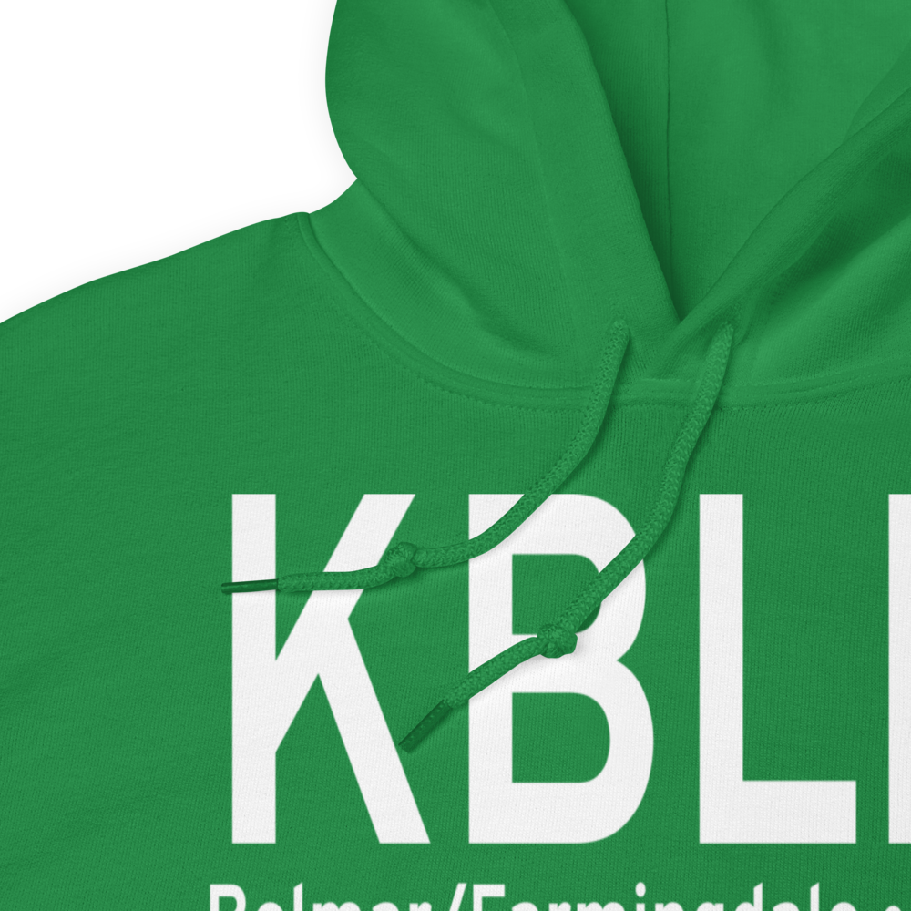 Monmouth Executive Airport (KBLM) ICAO Hoodie Sweatshirt 