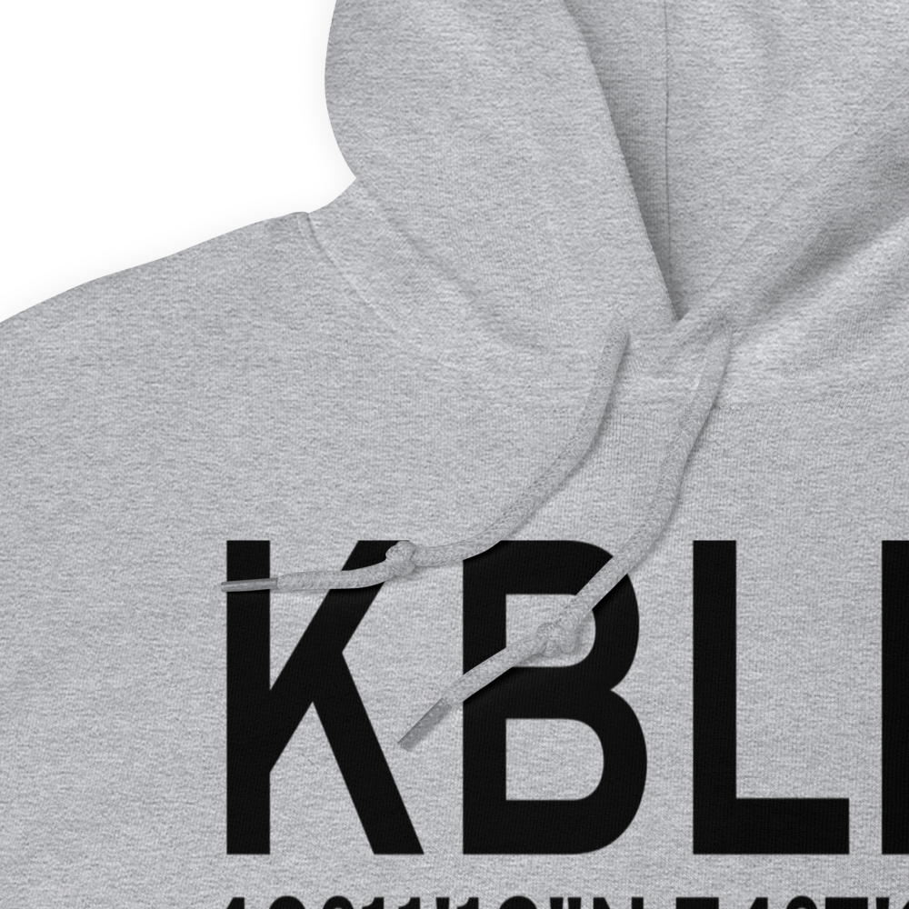 Monmouth Executive Airport (KBLM) ICAO Hoodie Sweatshirt 