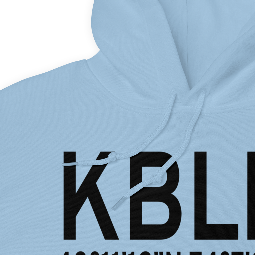 Monmouth Executive Airport (KBLM) ICAO Hoodie Sweatshirt 