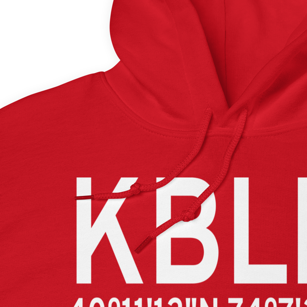 Monmouth Executive Airport (KBLM) ICAO Hoodie Sweatshirt 