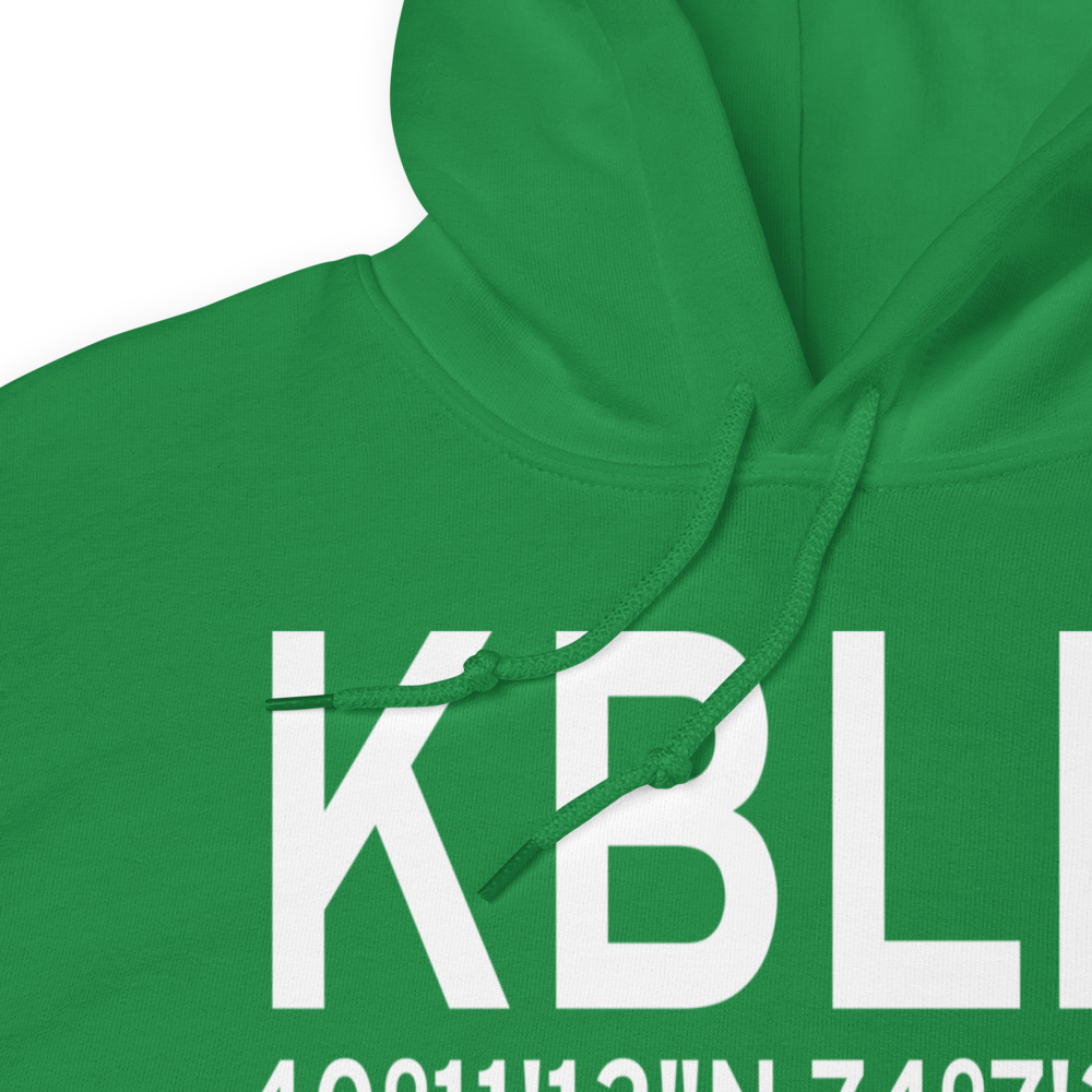 Monmouth Executive Airport (KBLM) ICAO Hoodie Sweatshirt 