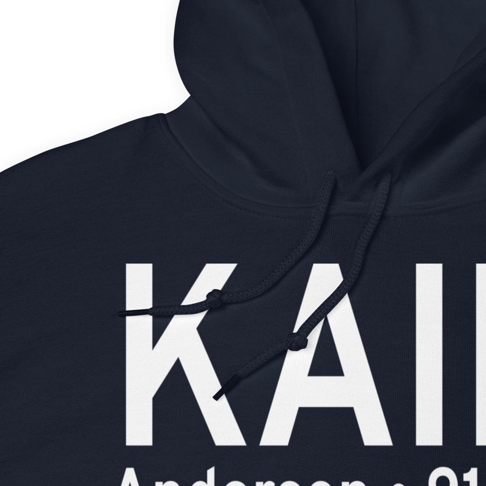 Anderson Municipal Darlington Field (KAID) ICAO Hoodie Sweatshirt 