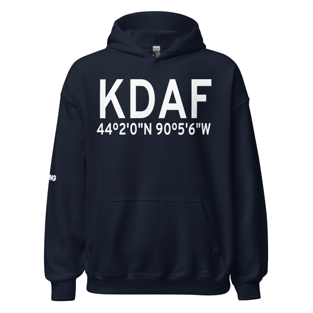 Necedah Airport (KDAF) ICAO Hoodie Sweatshirt 