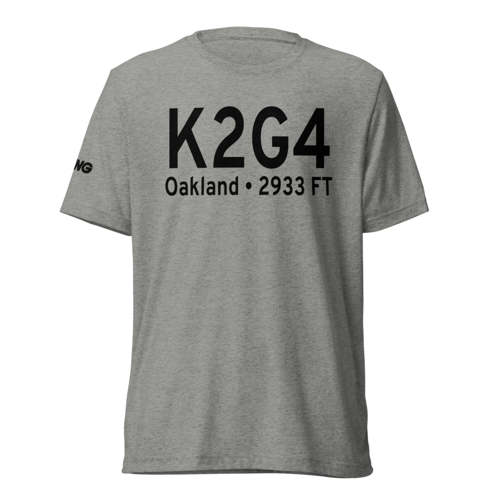 Garrett County Airport (K2G4) ICAO Tri-blend T-Shirt 