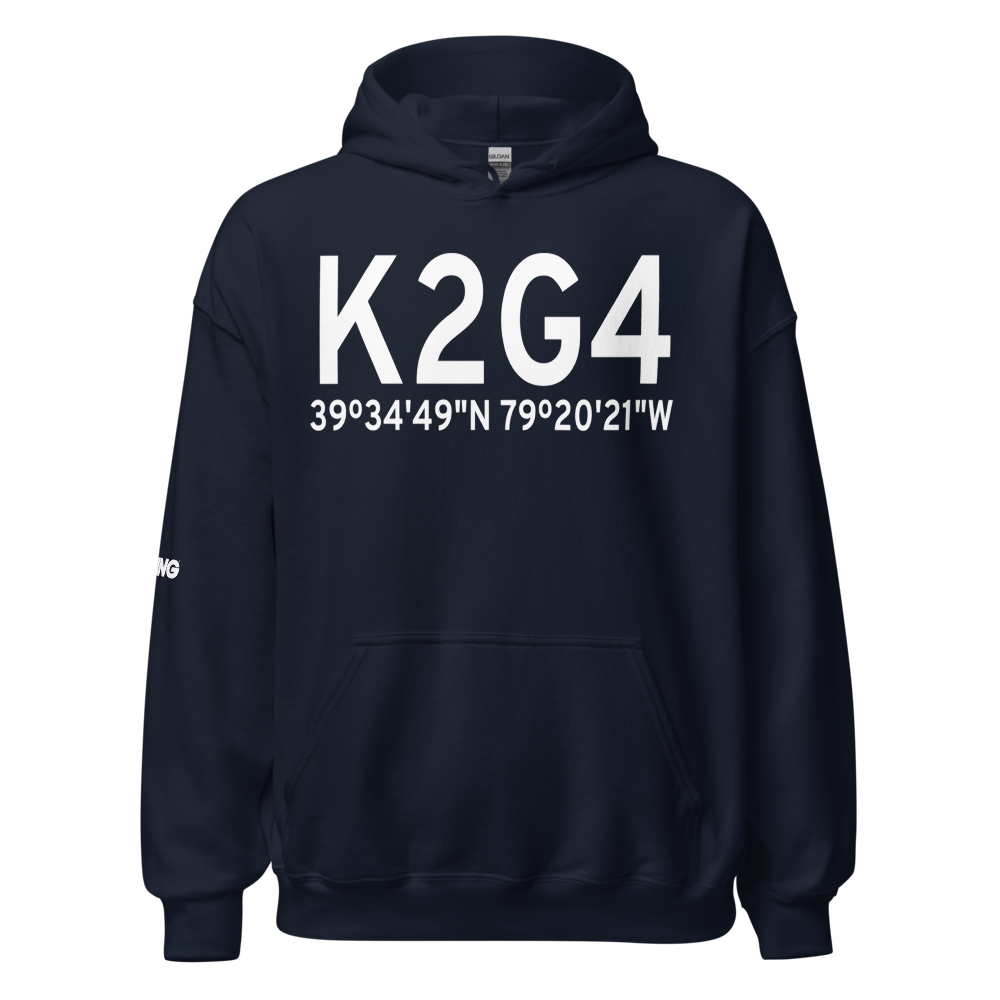 Garrett County Airport (K2G4) ICAO Hoodie Sweatshirt 