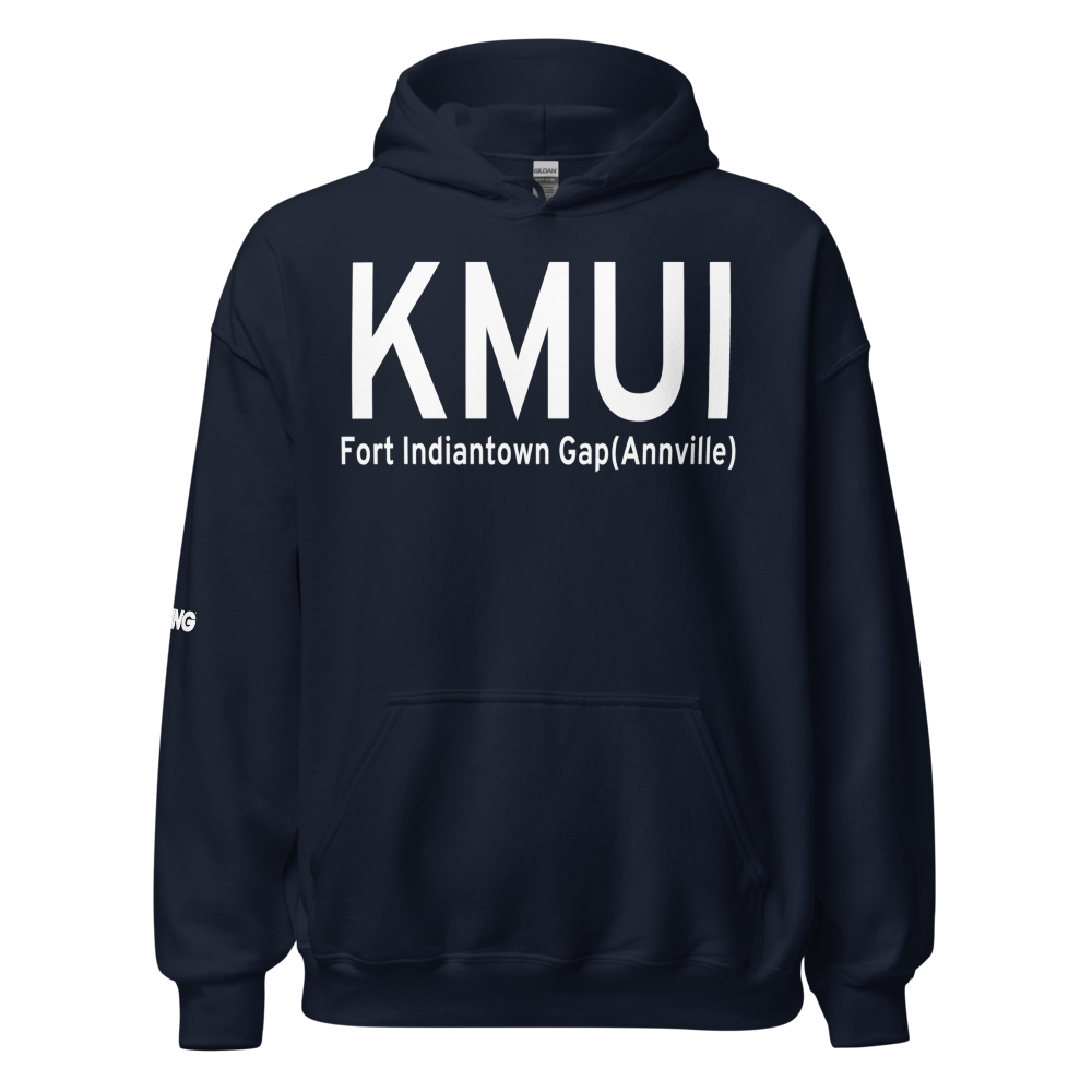 Muir Army Air Field (Fort Indiantown Gap) Airport (KMUI) ICAO Hoodie Sweatshirt 