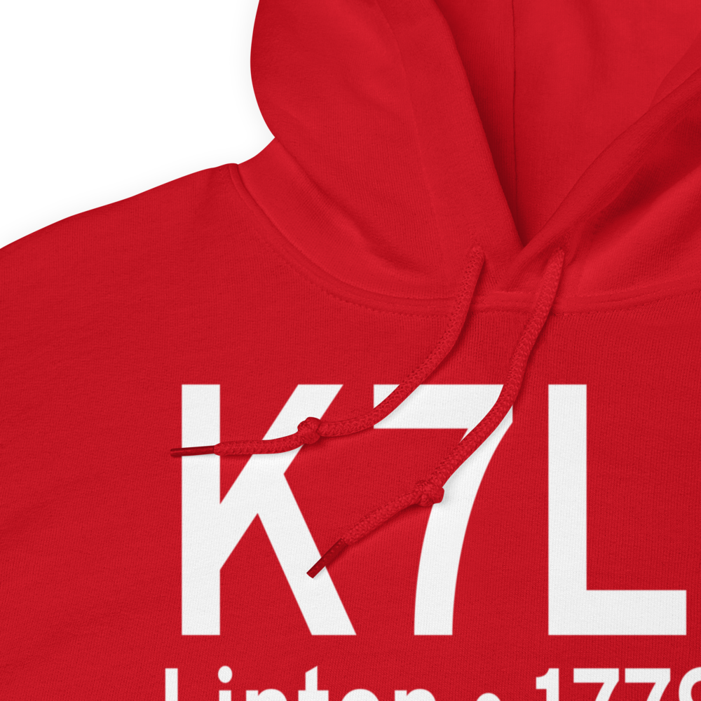 Linton Municipal Airport (K7L2) ICAO Hoodie Sweatshirt 