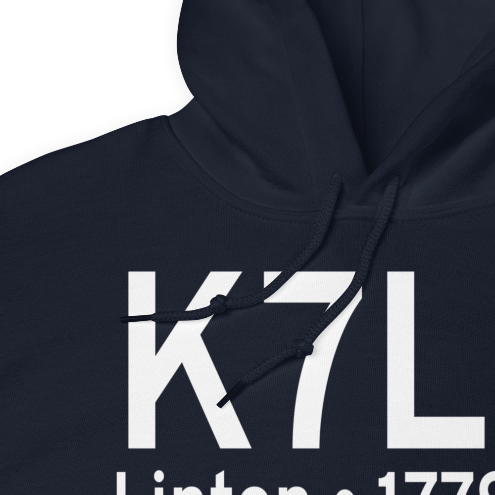 Linton Municipal Airport (K7L2) ICAO Hoodie Sweatshirt 