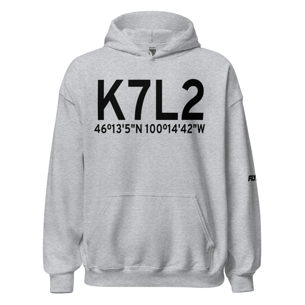 Linton Municipal Airport (K7L2) ICAO Hoodie Sweatshirt 