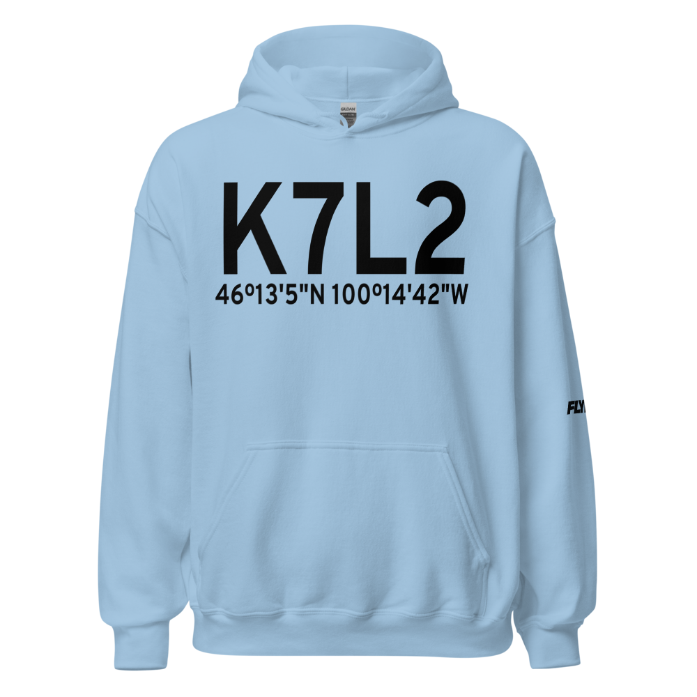 Linton Municipal Airport (K7L2) ICAO Hoodie Sweatshirt 