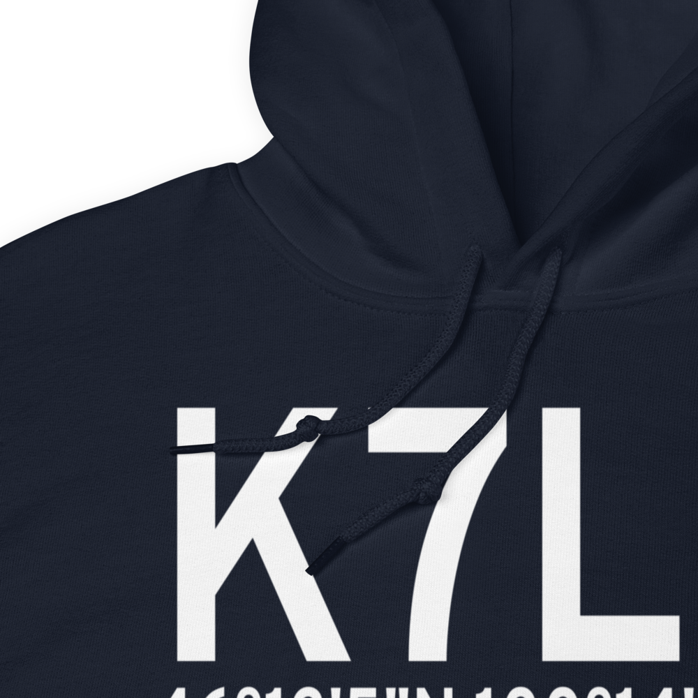 Linton Municipal Airport (K7L2) ICAO Hoodie Sweatshirt 