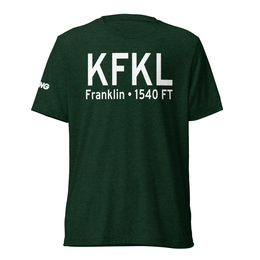 Venango Regional Airport (KFKL) ICAO Tri-blend T-Shirt 