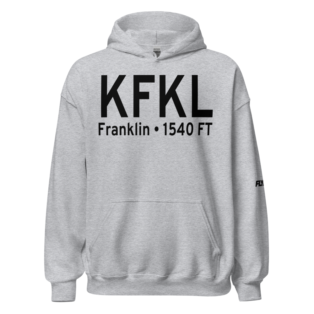 Venango Regional Airport (KFKL) ICAO Hoodie Sweatshirt 