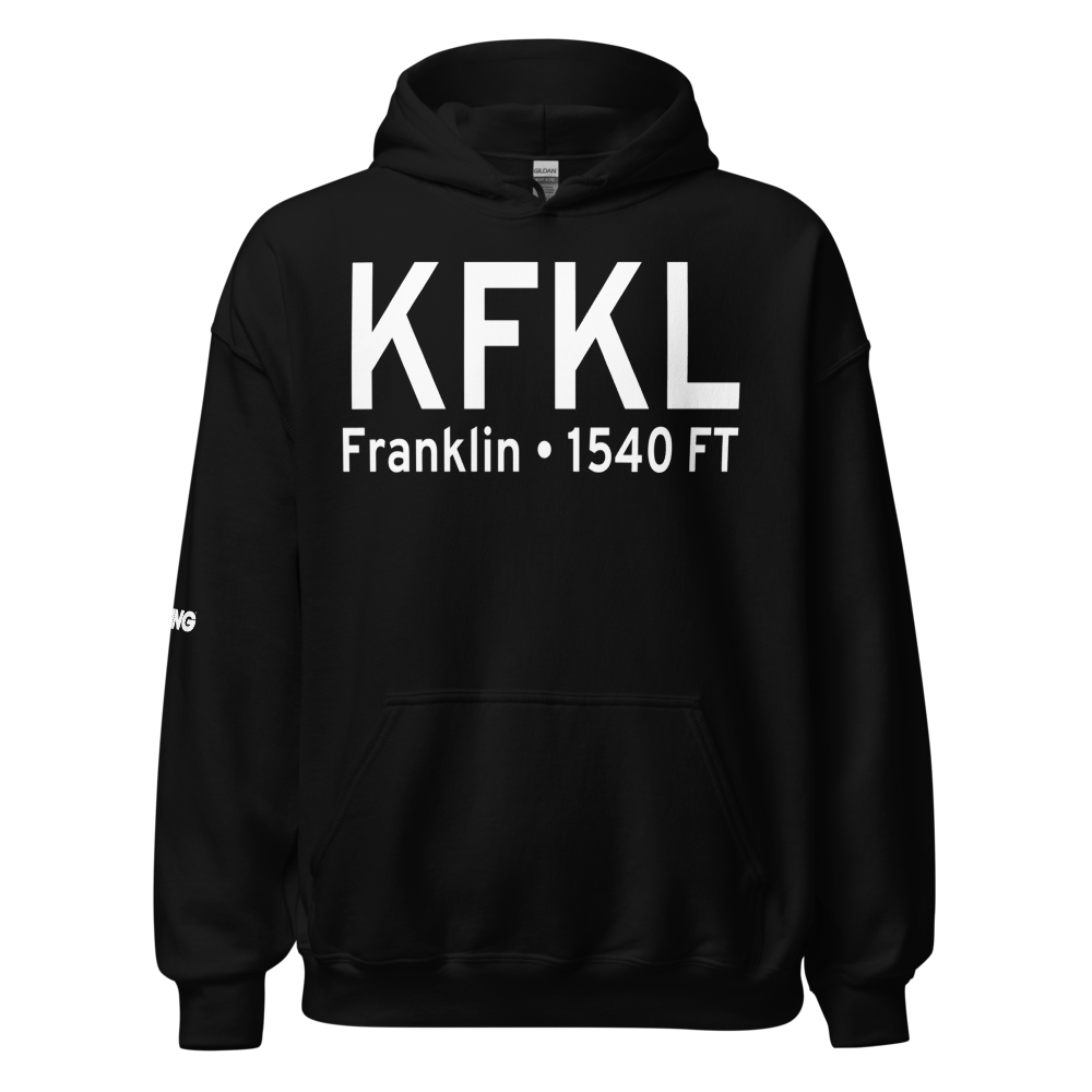 Venango Regional Airport (KFKL) ICAO Hoodie Sweatshirt 