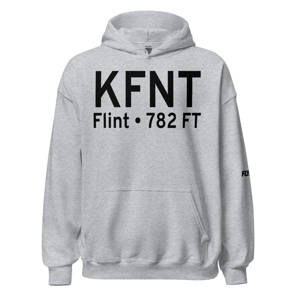 Bishop International Airport (KFNT) ICAO Hoodie Sweatshirt 