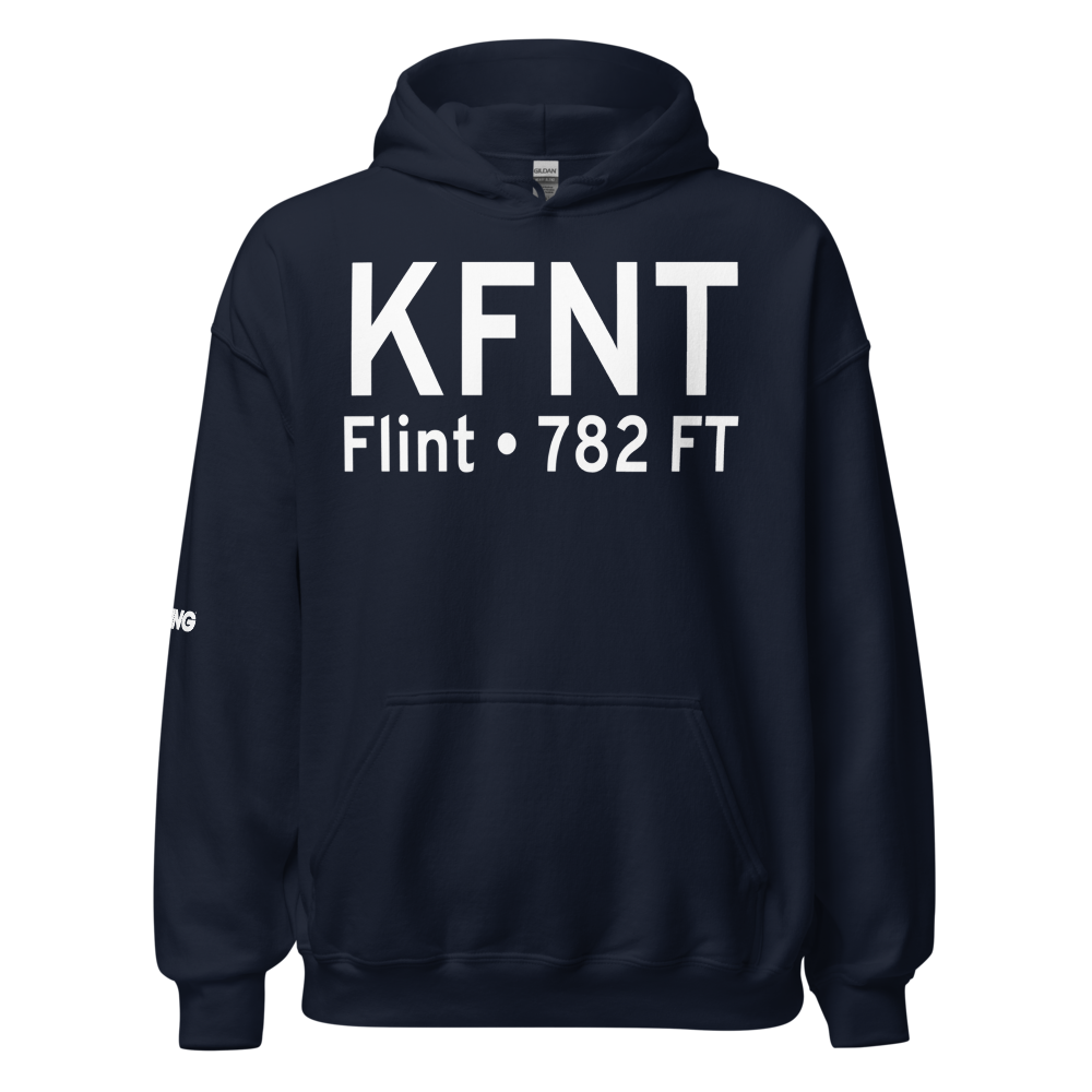 Bishop International Airport (KFNT) ICAO Hoodie Sweatshirt 