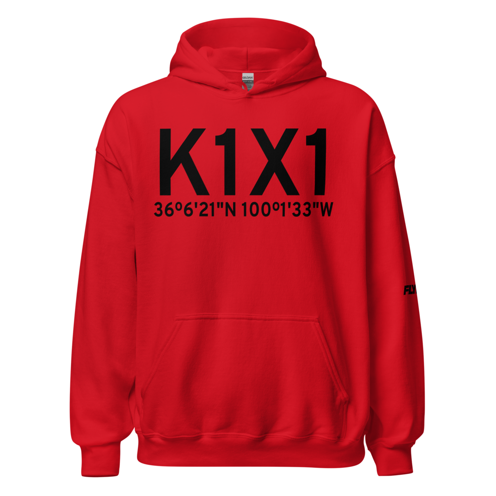 Higgins-Lipscomb County Airport (K1X1) ICAO Hoodie Sweatshirt 