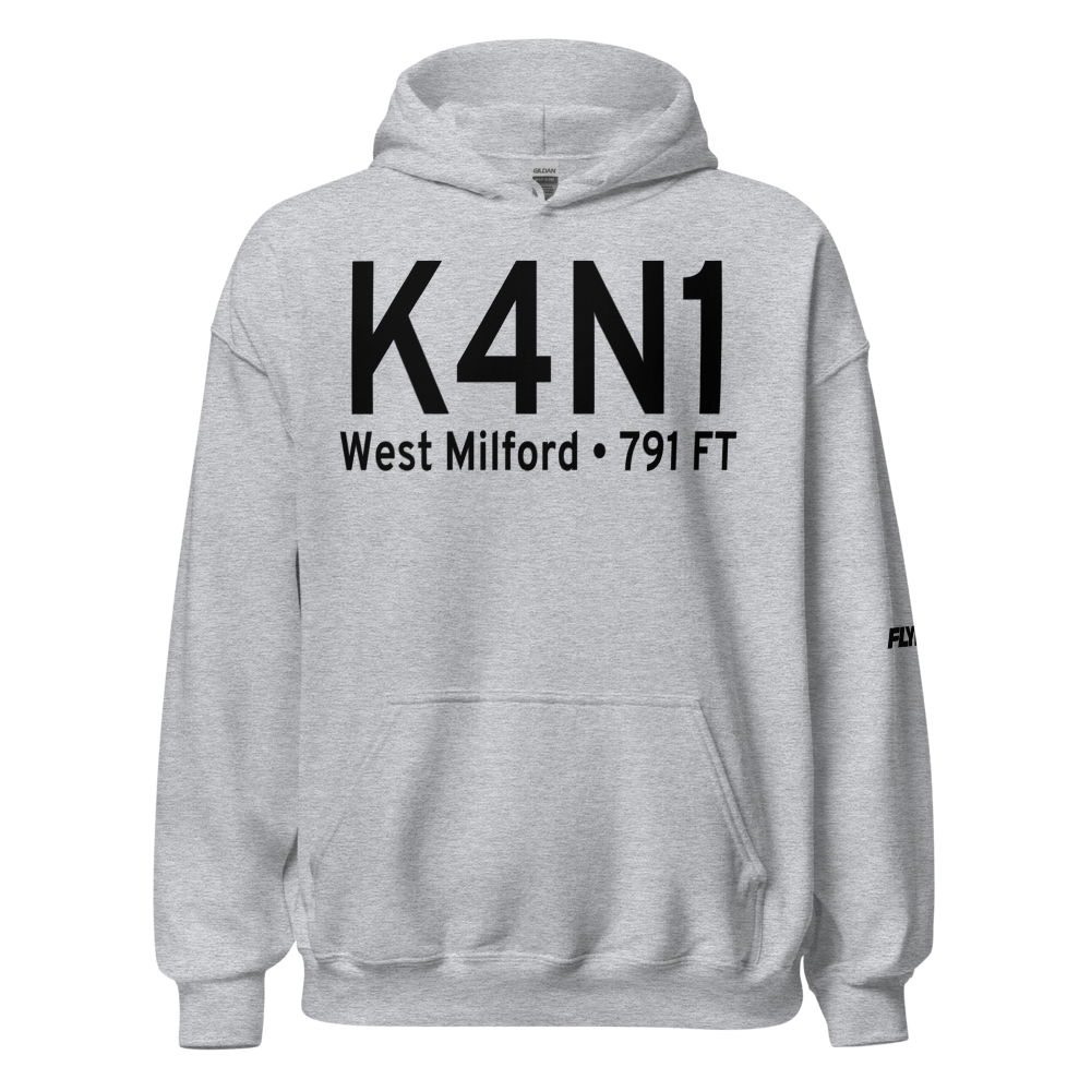 Greenwood Lake Airport (K4N1) ICAO Hoodie Sweatshirt 