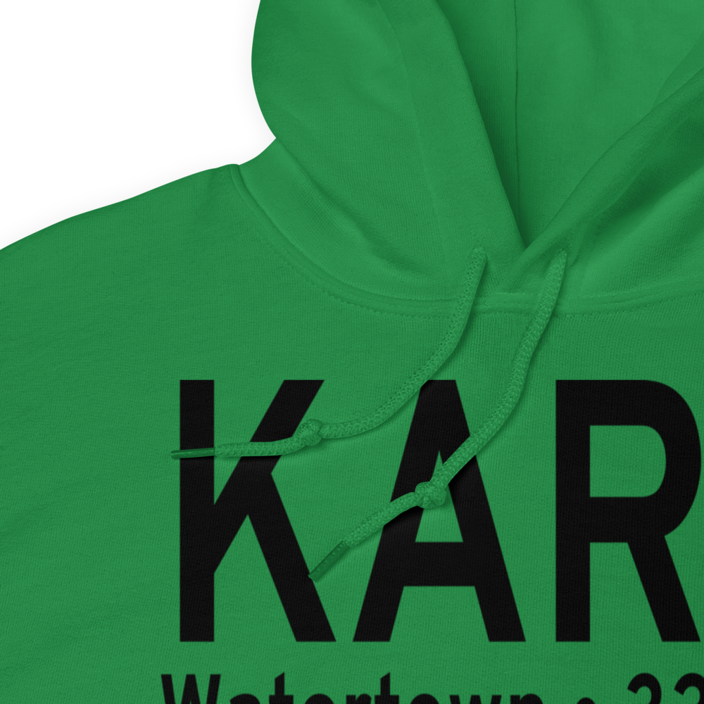 Watertown International Airport (KART) ICAO Hoodie Sweatshirt 