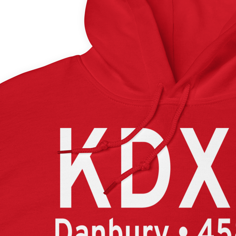 Danbury Municipal Airport (KDXR) ICAO Hoodie Sweatshirt 
