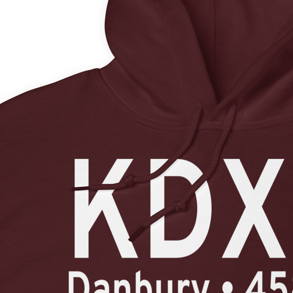 Danbury Municipal Airport (KDXR) ICAO Hoodie Sweatshirt 