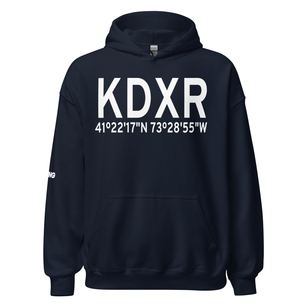 Danbury Municipal Airport (KDXR) ICAO Hoodie Sweatshirt 