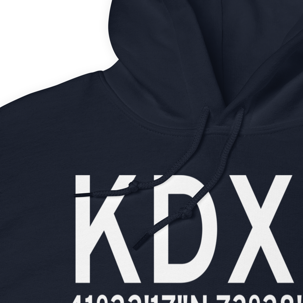 Danbury Municipal Airport (KDXR) ICAO Hoodie Sweatshirt 