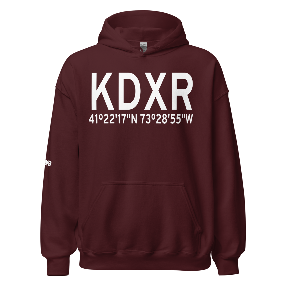 Danbury Municipal Airport (KDXR) ICAO Hoodie Sweatshirt 